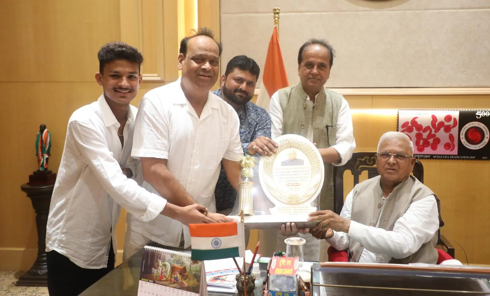 Meeting Governor Mangu Bhai